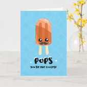 Cute Funny Coolest Popsicle Vaderdag Kaart (Gele Bloem)
