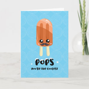 Cute Funny Coolest Popsicle Vaderdag Kaart