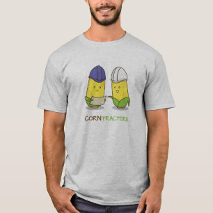 Cute Funny Corn Contractors Punny Humor T-shirt