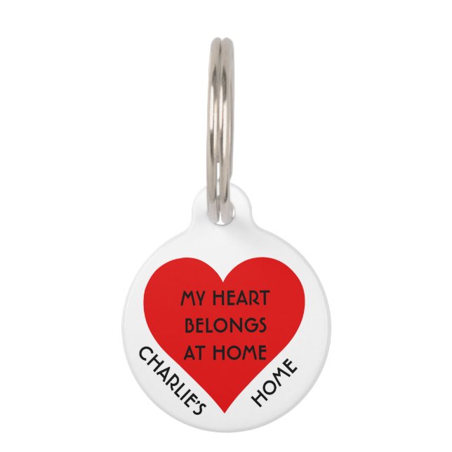 Cute Funny Custom Personalized Name Huisdierpenning (Voorkant)