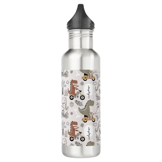 Cute Funny Dinosaur Pattern Waterfles (Links)