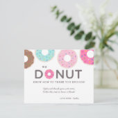 Cute Funny Donut Dank je kaarten (Staand voorkant)