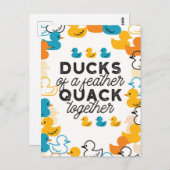 Cute Funny Ducks Puns Quote Briefkaart (Voorkant / Achterkant)