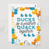 Cute Funny Ducks Puns Quote Briefkaart (Voorkant / Achterkant)