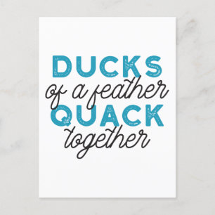 Cute Funny Ducks Puns Quote Design Briefkaart