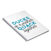 Cute Funny Ducks Puns Quote Design Notitieboek (Rechterzijde)