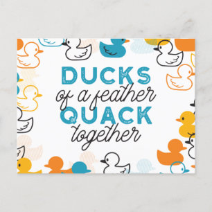 Cute Funny Ducks Puns Quote II Briefkaart
