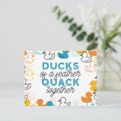 Cute Funny Ducks Puns Quote II Briefkaart (Staand voorkant)