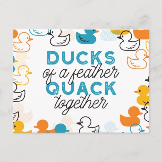 Cute Funny Ducks Puns Quote II Briefkaart (Voorkant)
