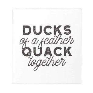Cute Funny Ducks Puns Quote II Notitieblok