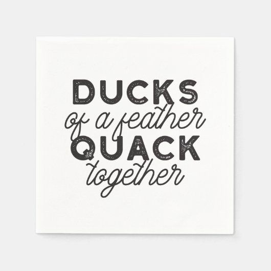 Cute Funny Ducks Puns Quote II Servet (Voorkant)