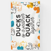 Cute Funny Ducks Puns Quote II Spandoek (Verticaal)