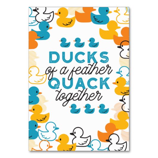 Cute Funny Ducks Puns Quote Kaart (Voorkant)