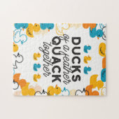 Cute Funny Ducks Puns Quote Legpuzzel (Horizontaal)