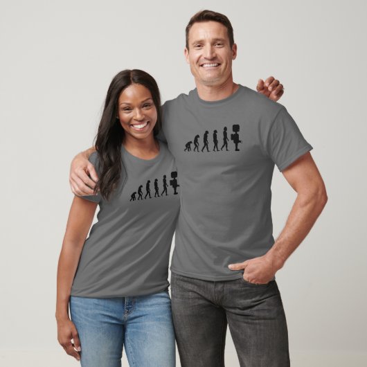 Cute Funny Evolution to Robot Machine Electronics T-shirt (Unisex)