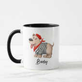 Cute Funny French Dog Personalised Name Mok (Links)