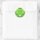 Cute Funny Frog Ronde Sticker (Tas)