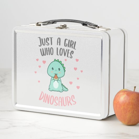 Cute Funny Gewoon een meisje dat van Dinosaurs hou (In situ)