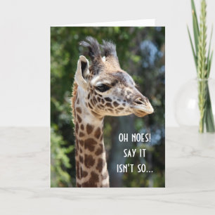 Cute, Funny Giraffe Birthday Card Kaart
