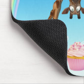 Cute, Funny Giraffe, Cupcake & Rainbow Muismat (Hoek)