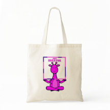 Cute Funny Giraffe Meditation Yoga Canvas tas