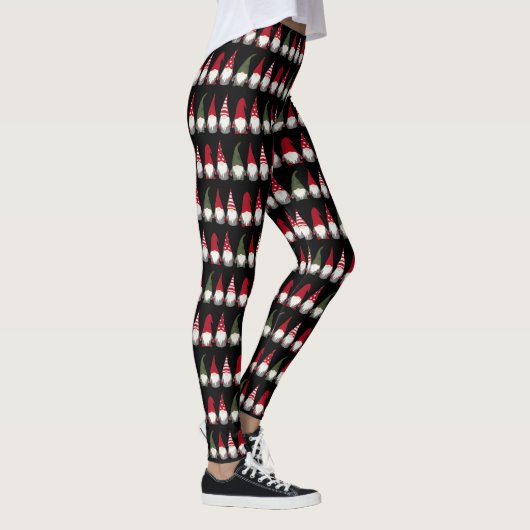 Cute Funny Gnomes Pattern Kerstmis Leggings (Rechts)