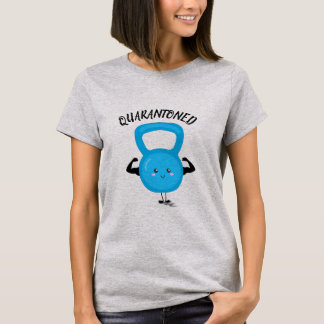 Cute Funny Gym "Quarantoned" sporten T-shirt