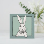 Cute Funny  Happy Easter Bunny, gepersonaliseerd (Staand voorkant)