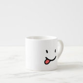 Cute Funny Happy Face Tongue Espresso Kop (Voorkant rechts)