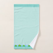 Cute Funny Happy Frogs sur Bleu clair serviette de (Serviette à main)