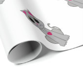 Cute Funny Happy Grey Cat Cadeaupapier (Rol Hoek)