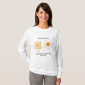 Cute Funny Happy Toast Eggcelent Samen T-shirt (Voorkant volledig)
