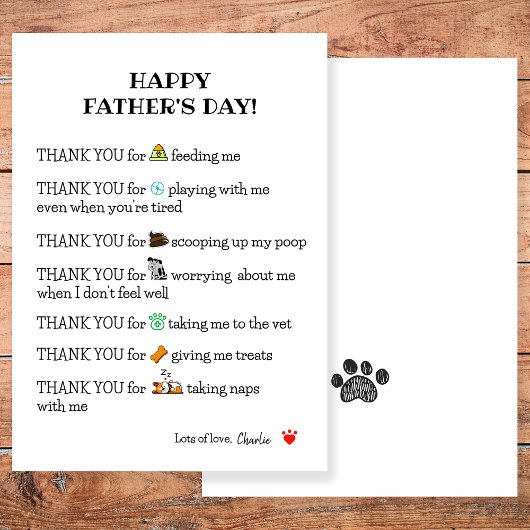 Cute Funny Happy Vaderdag Kaart van de hond