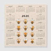 Cute Funny Honey Bee Honeycomb Calendar 2026 (Voorkant)