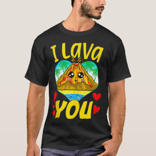 Cute & Funny I Lava You Volcano Valentijnsdag Pu T-shirt