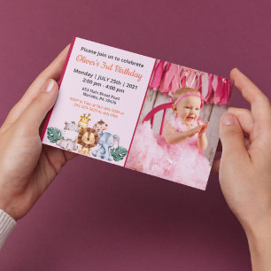 Cute Funny Invitation d'anniversaire de fille ph