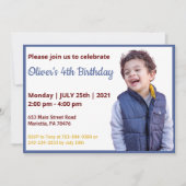 Cute Funny | Invitation d'anniversaire de photo de (Devant)