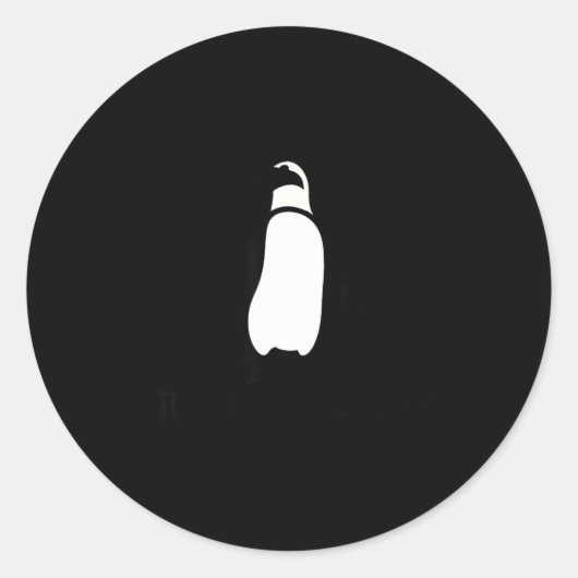 Cute Funny Just Chillin Zoo Penguin  Ronde Sticker (Voorkant)