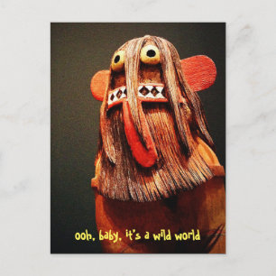 Cute Funny Kachina Face Het is een Wild World Quot Briefkaart