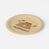Cute Funny Kawaii Chocolate PUDDING!!!! Papieren Bordje (Gekanteld)
