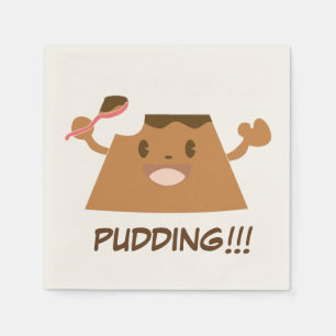 Cute Funny Kawaii Chocolate PUDDING! Servet
