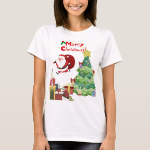 Cute & Funny Kerstman & Kerstboom T-Shirt