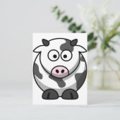 Cute Funny Koe Briefkaart (Staand voorkant)