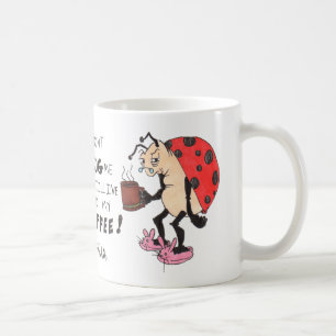Cute Funny Ladybug mok koffie