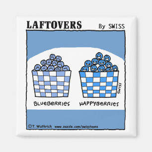 Cute Funny Laftovers Blueberry Cartoon Magneet