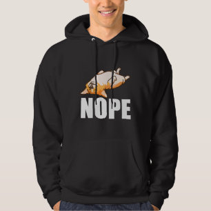 Cute Funny Lazy Nope Corgi Hoodie