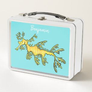 Cute funny leafy sea draak cartoon illustratie