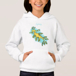Cute funny leafy sea draak cartoon illustratie