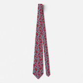 Cute Funny Lips Pattern Blue Stropdas (Voorkant)