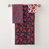 Cute Funny Lips Pattern Gemengd Bad Handdoek (Insitu)